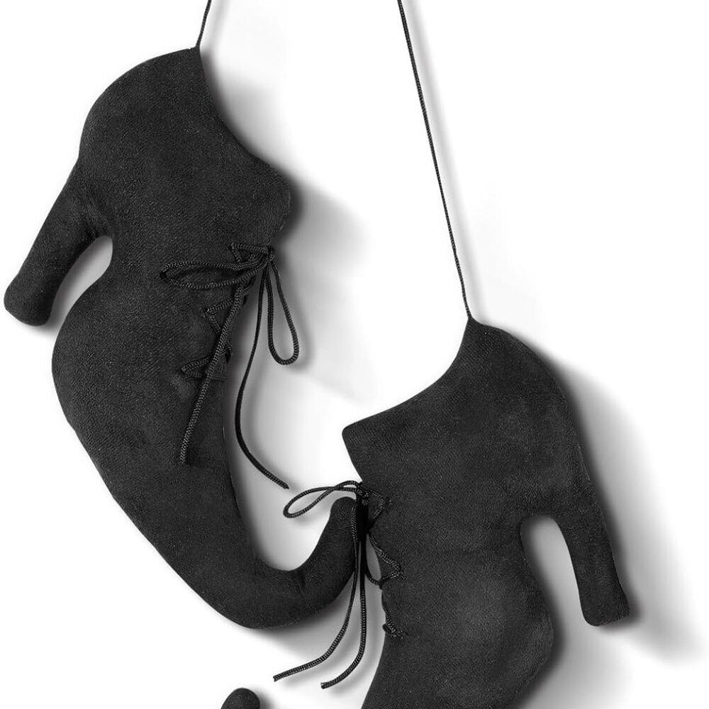 12 Inch Large Halloween Witch Shoes Hanging Decoration 3D Primitive Vintage Retr